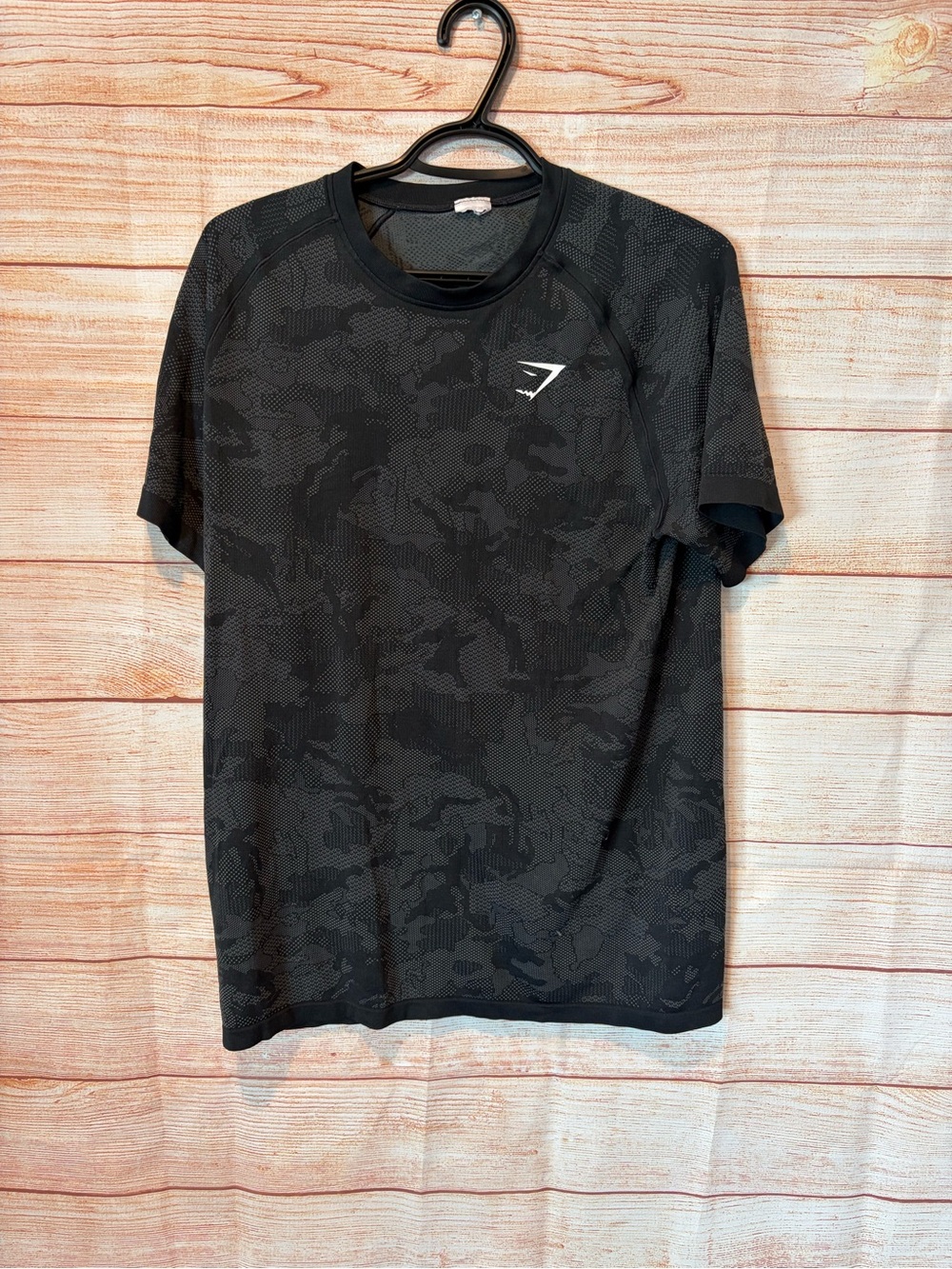 Gymshark Black Camo Performance Short Sleeve Tee